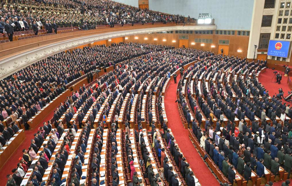 3月5日，第十四屆全國人民代表大會第二次會議在北京人民大會堂開幕。新華社記者 才揚 攝